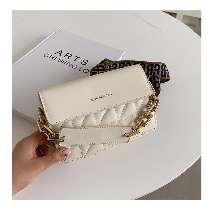 Tas Slempang Fashion Wanita Bahan Kulit Sintetis 2 Tali Croco Rantai Style Korea Tas Selempang Wanita High Quality Import Kulit PU Tas Selempang Wanita Tas Wanita Tenteng Tas Wanita Kekinian Bahan Kulit PU COD Azgalery T219