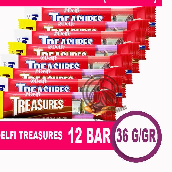 

❂ Coklat Delfi Treasure Golden Almond 12 Bar X 36gr - Cokelat Delfi Treasures Isi 48pcs X 9gr Kiloan Cookies and Cream 36 gram X 12 Pak ♝