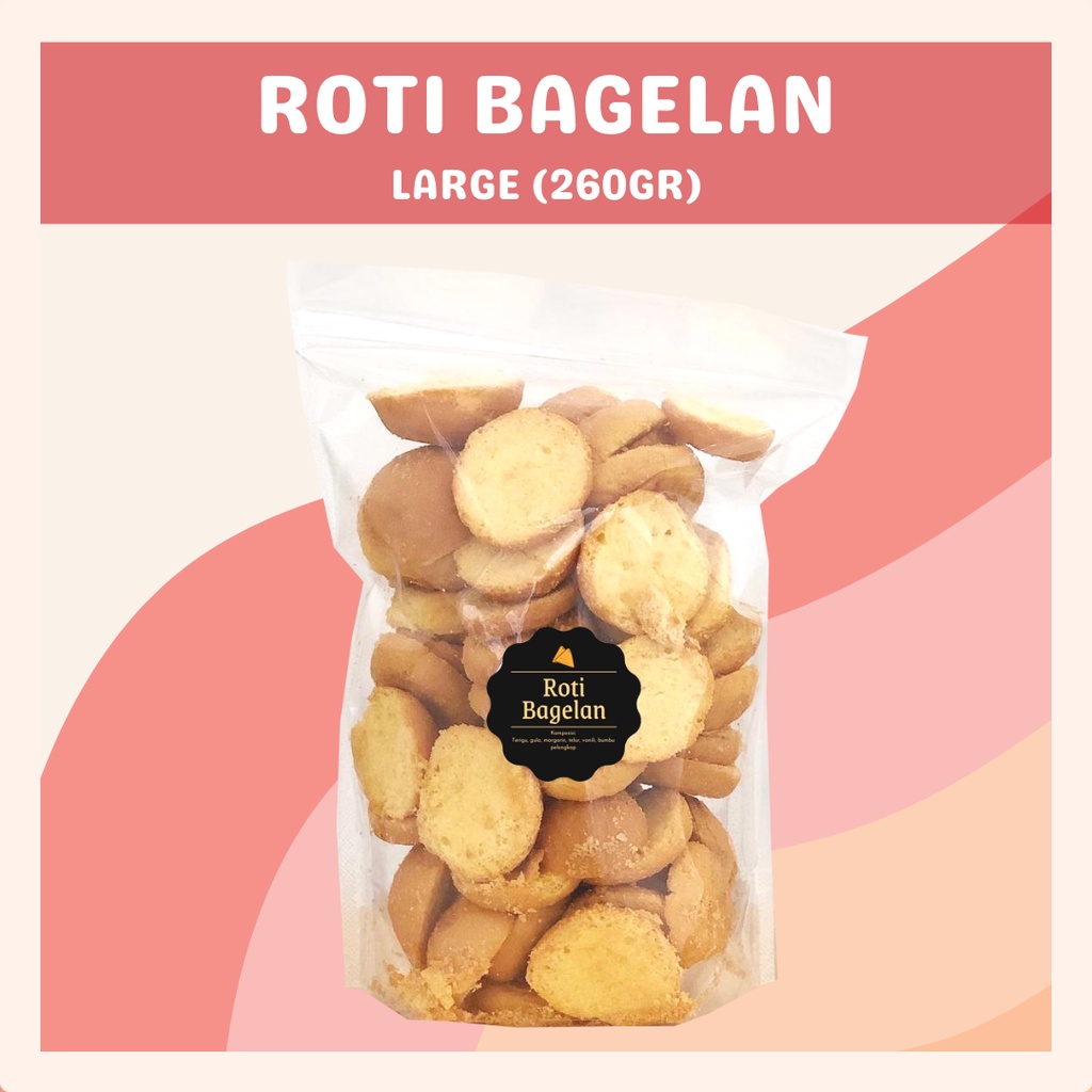 [DELISH SNACKS] Roti Bagelan (L) 220gr / Snack Cemilan / Camilan Manis Makanan Ringan Bagelen