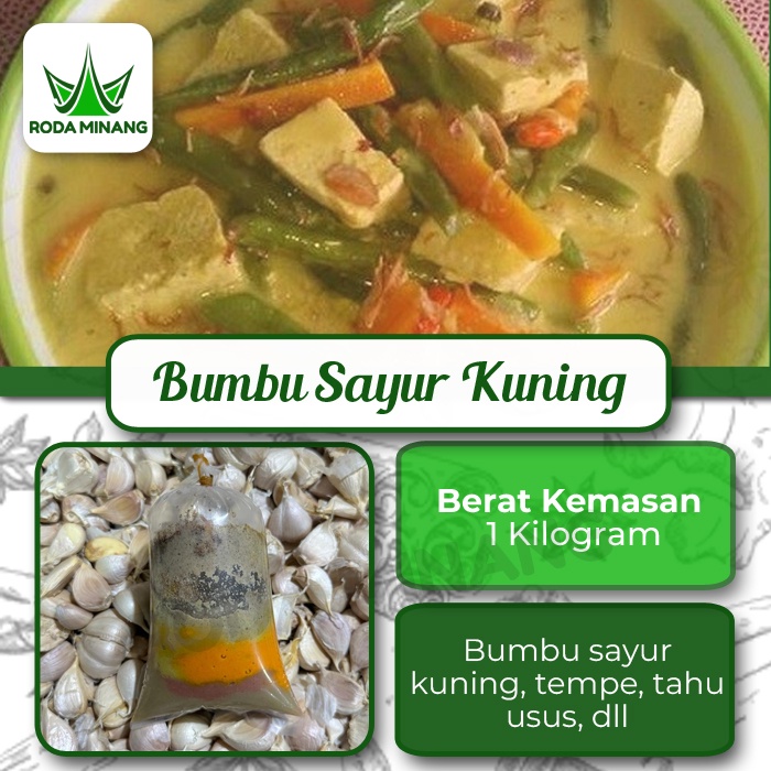 

Bumbu Kuning Sayur Warteg Giling Basah Campur Halus Segar Instant 1 Kg