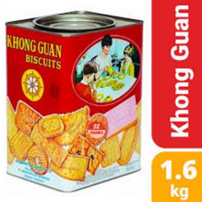 

BISKUIT KALENG KHONG GUAN MERAH ASSORTED BISCUIT KALENG 1600G EL09I09A82L