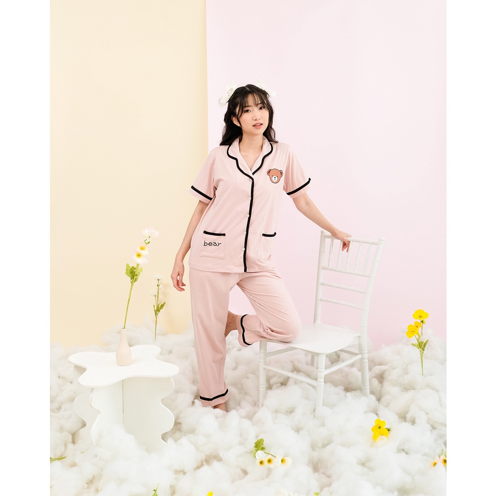 Cielyn - Sally Cotton T-shirt Piyama Wanita Dewasa Set