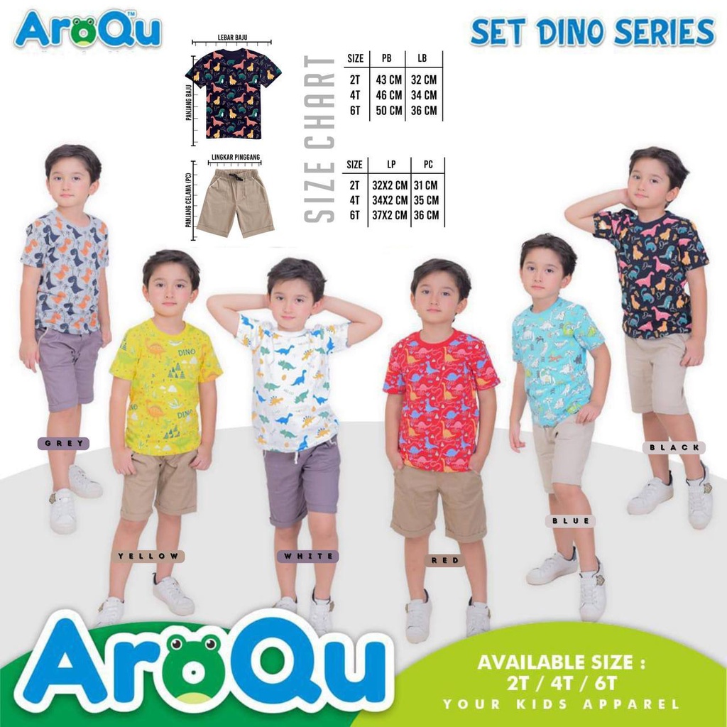 Setelan anak Set dino Fullprint by Aroqu