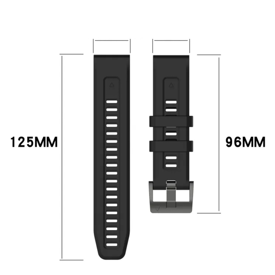 MF7 22mm Strap Garmin Instinct 1 2 Crossover - Tali Jam Quick Fit Black Buckle