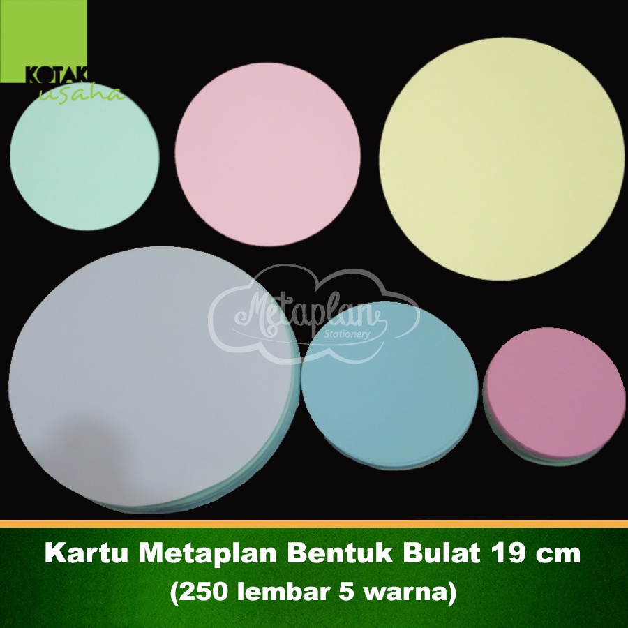 

Kartu Metaplan Bentuk Bulat Besar (250 lembar 5 warna)