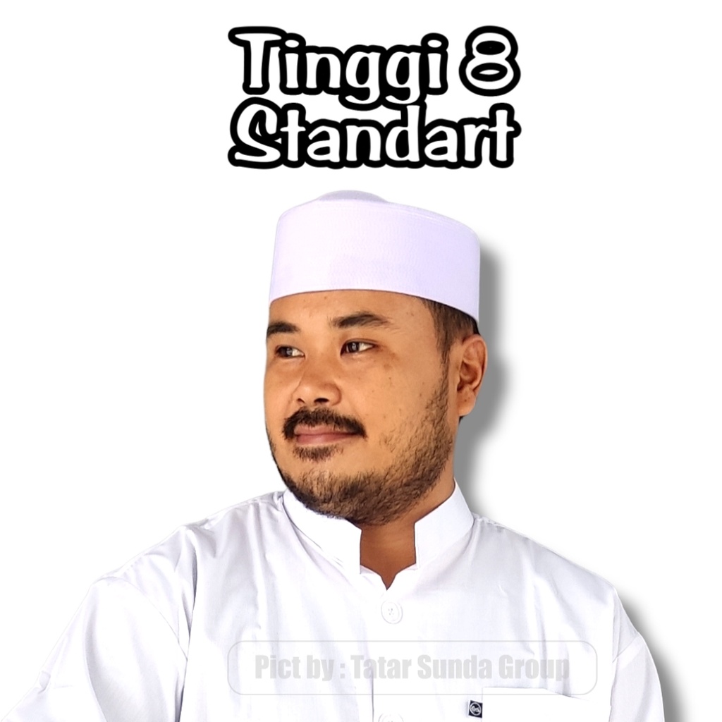 songkok putih habib bahar terbaru peci kalbut seragaman tinggi 6.7.8 lengkap ukuran anak dan dewasa asksoris pria