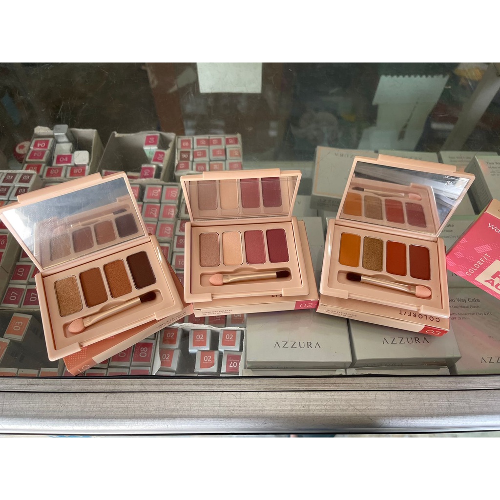 [bk] wardah colorfit quad eyeshadow terbaru / wardah colorfit terbaru quad eyeshadow matte and shimer