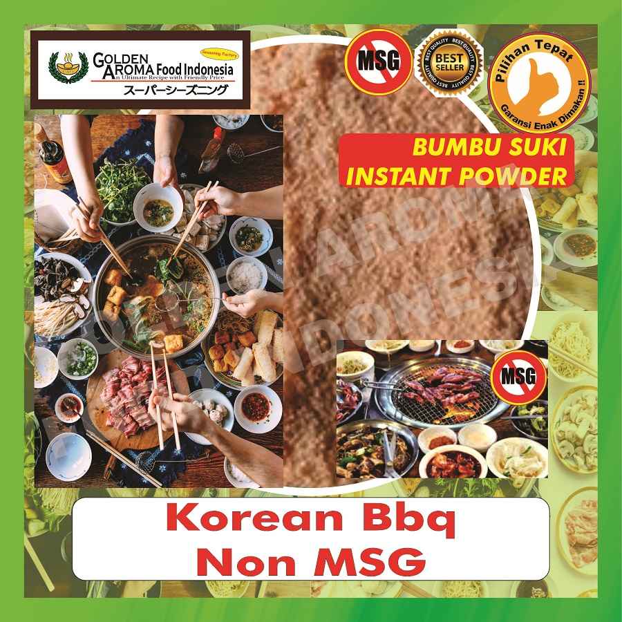 

BUMBU STEAMBOAT Korean Bbq Non MSG 1Kg Suki Instan Shabu Hotpot Barbeque Korea Tanpa MSG Kiloan 1 Kg Barbekyu Halal Sabu Kuah Soup Original Stemboat Steambot Steamboot Sukiyaki Grill Bakar Instant Gafi Seasoning Powder Murah Enak Terbaik Premium Promo