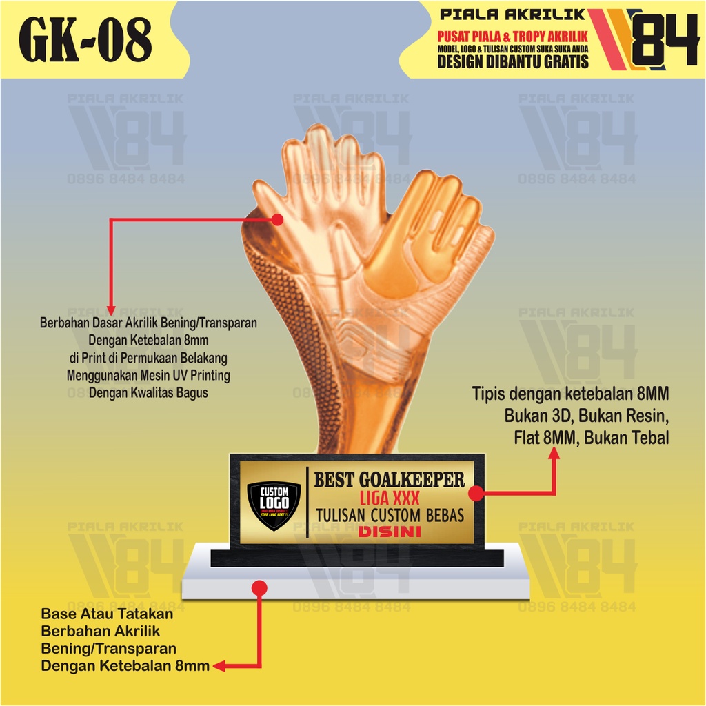 PIALA KIPER, PIALA KIPER TERBAIK, PIALA GOALKEEPER, TROPHY KIPER, TROPHY KIPER TERBAIK, TROPHY GOALK