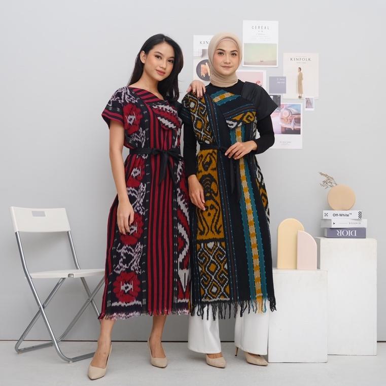 SALE TERBATAS AURORA DRESS TENUN JEPARA TORAJA LOMBOK PAPUA BATIK KAMPUS DRESS KONDANGAN