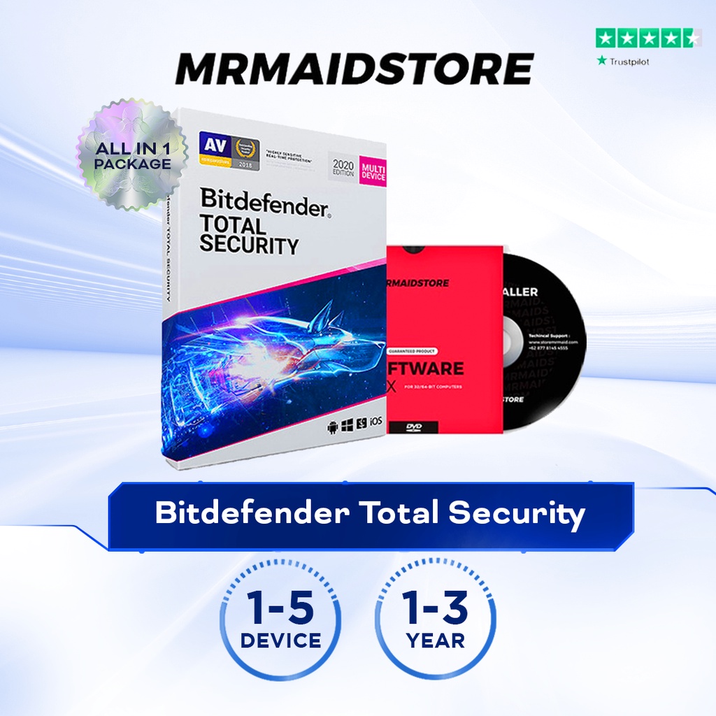 Antivirus Bitdefender Total Security ORIGINAL - [ 1 Device / 1-3 Years ]