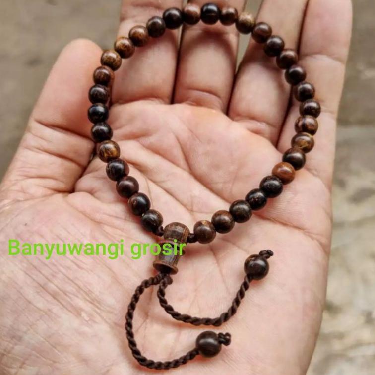 Gelang kayu gaharu asli 5mm gelang tasbih pria gelang tasbih 33 butir gelang tasbih kayu gaharu 33 –