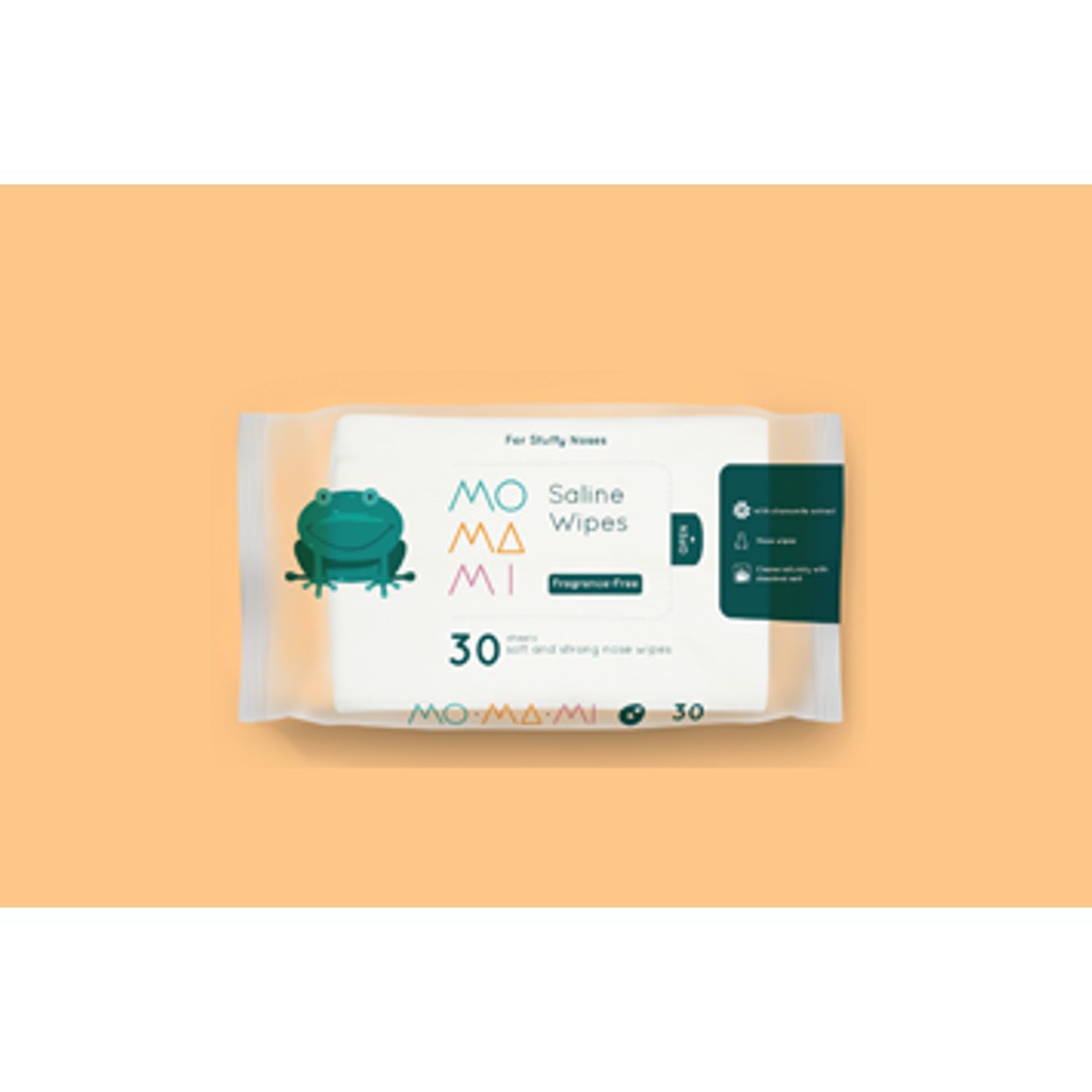 Momami Baby Saline Wipes - Tisu Basah Anti Flu Bayi (30 Lembar)