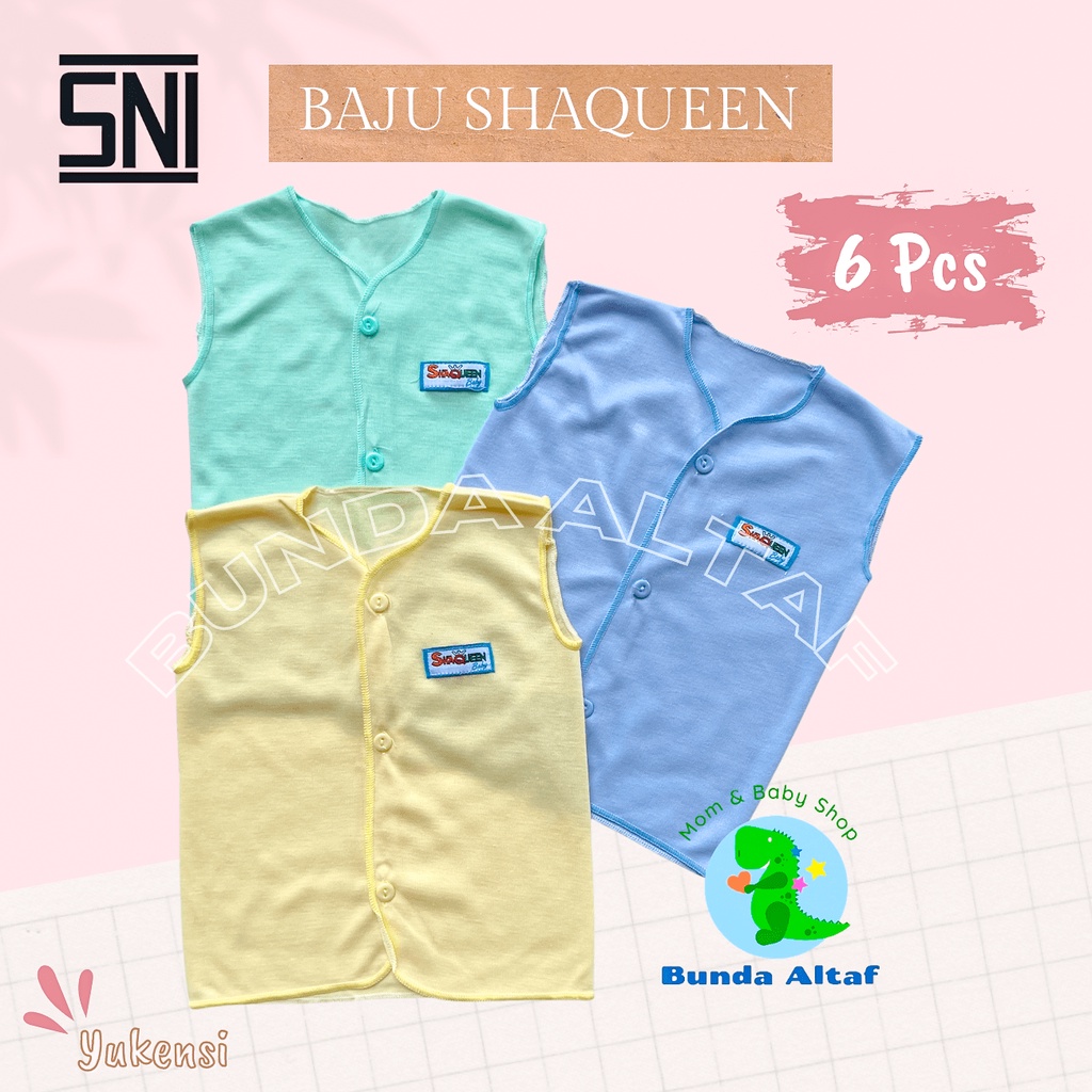 6 pcs Baju Bayi Newborn Pakaian Bayi SNI