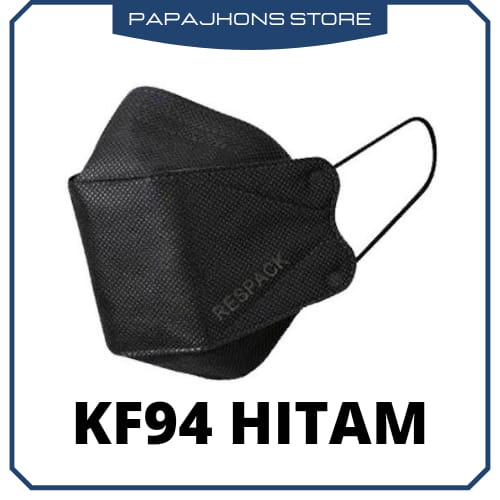 Masker KF94 MURAH 4Ply / KF94 MASKER MURAH / KF 94 MASKER / MASKER KF 94 / Isi 10 Pcs Hitam Putih / Masker Murah / Bisa COD