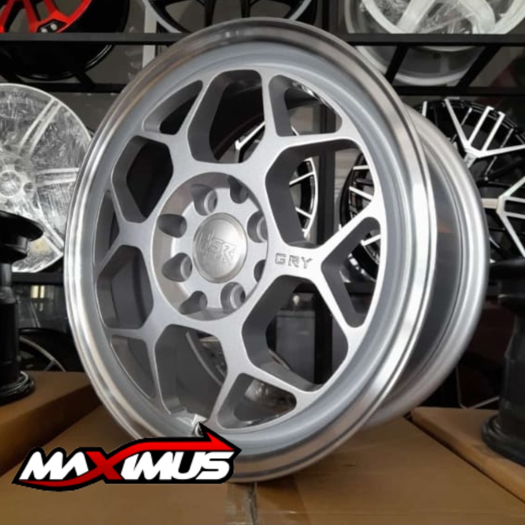 jual velg hsr gry ring15 buat mobil brio,agya,jazz,avanza (harga sudah termasuk 1 set velg)