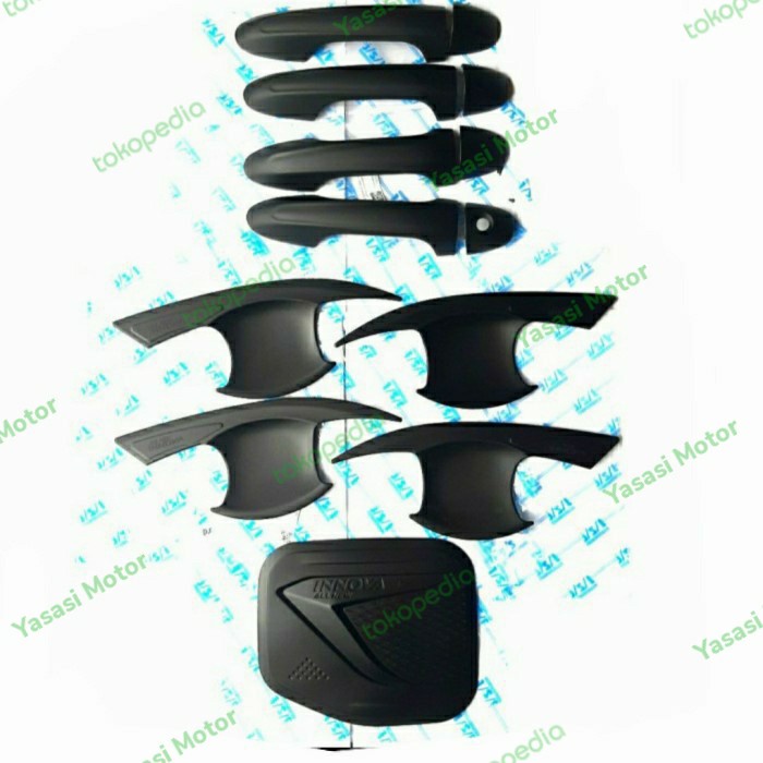JSL Paket Cover Handle Outer &amp; Tangki Hitam Mobil All New Innova 2016 2017 2018 2019 2020 2021 2022