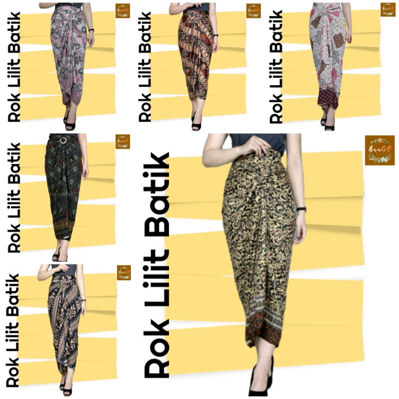 (Bun GO) ROK FLORAL LILIT BATIK PREMIUM - ROK LILIT BATIK BAWAHAN KEBAYA MODREN MINIMALIS MODIS 2023