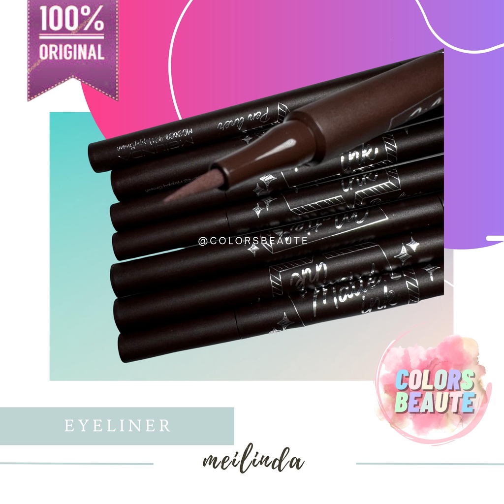 Meilinda Matte Ink Brown- Eyeliner Coklat Spidol NO BOX