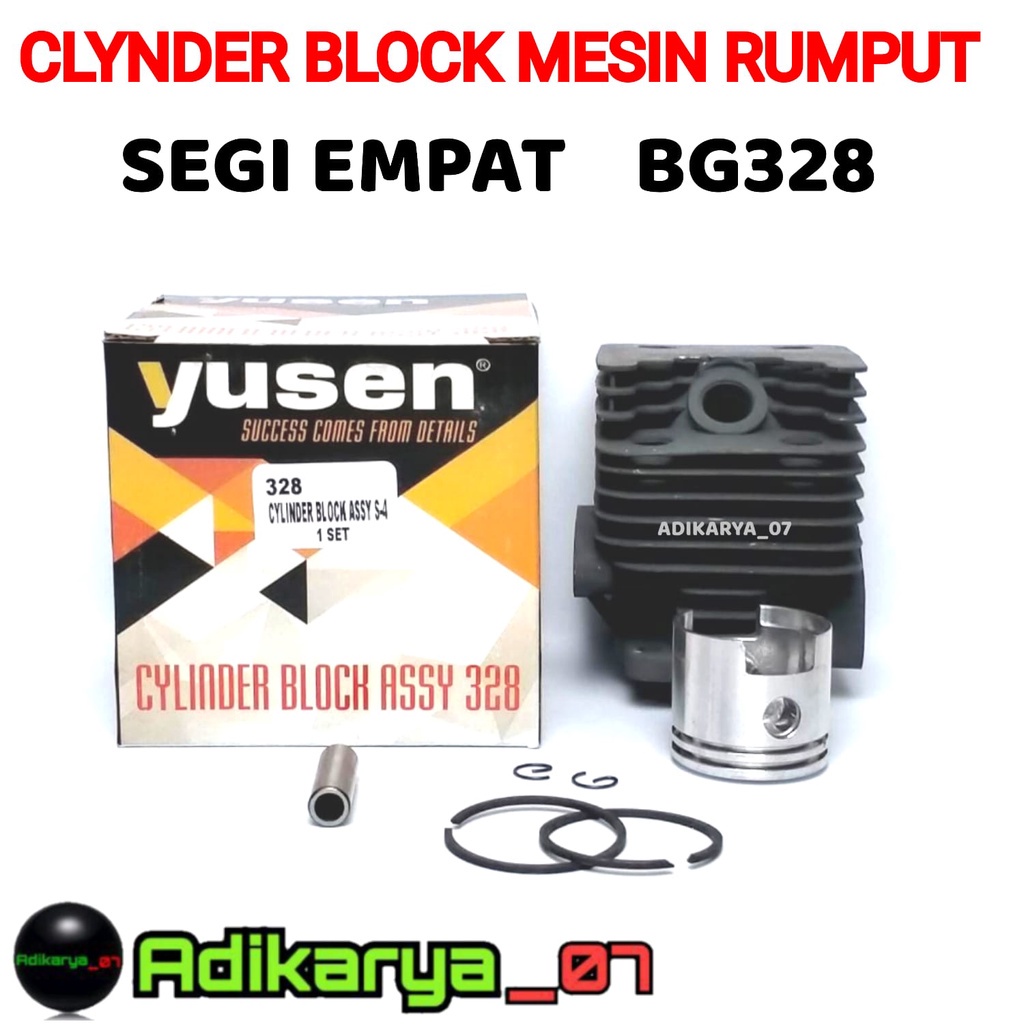 RB Cylinder block blok mesin potong rumput model segi empat 328 318 FIRMAN