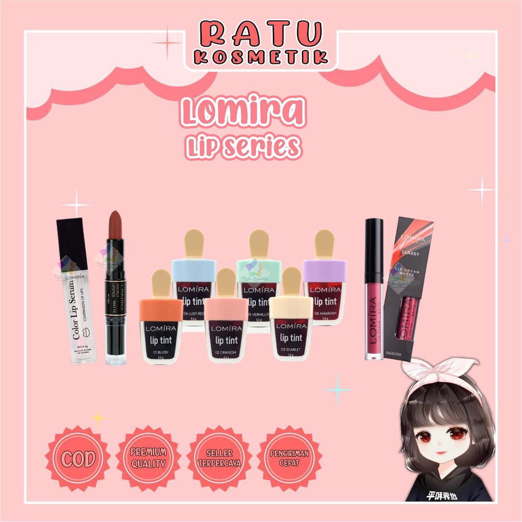 ❤ RATU ❤ Lomira Lip Cream Matte | Lomira Cheek &amp; Lip Tint | Lomira Lipcream | Lomira Liptint | Lomira Lip Serum Perawatan Warna Bibir  | Lipstick BPOM ✔️