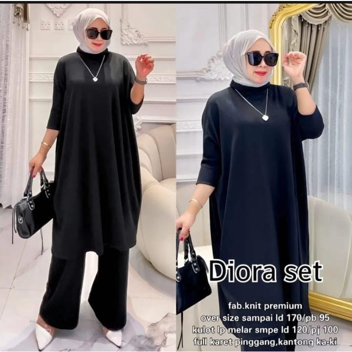 LANGSUNG KIRIM Setelan  One Set Wanita Bahan Knit premium READY BB SAMPAI 120 KG