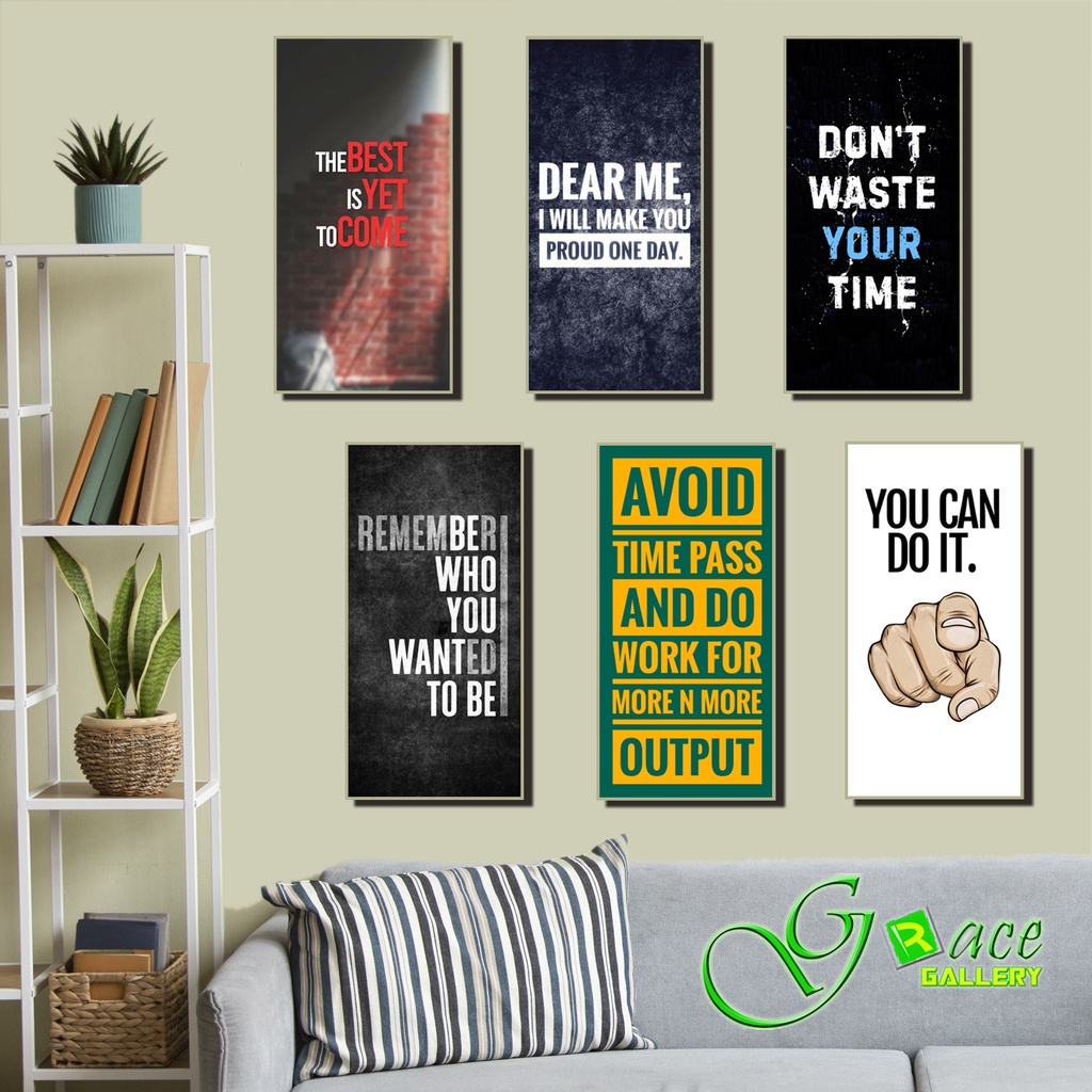 Wall Decor Rumah Pajangan Kamar Poster Dekorasi Hiasan Dinding 15x30 Motif Quotes Aesthetic Grafity 