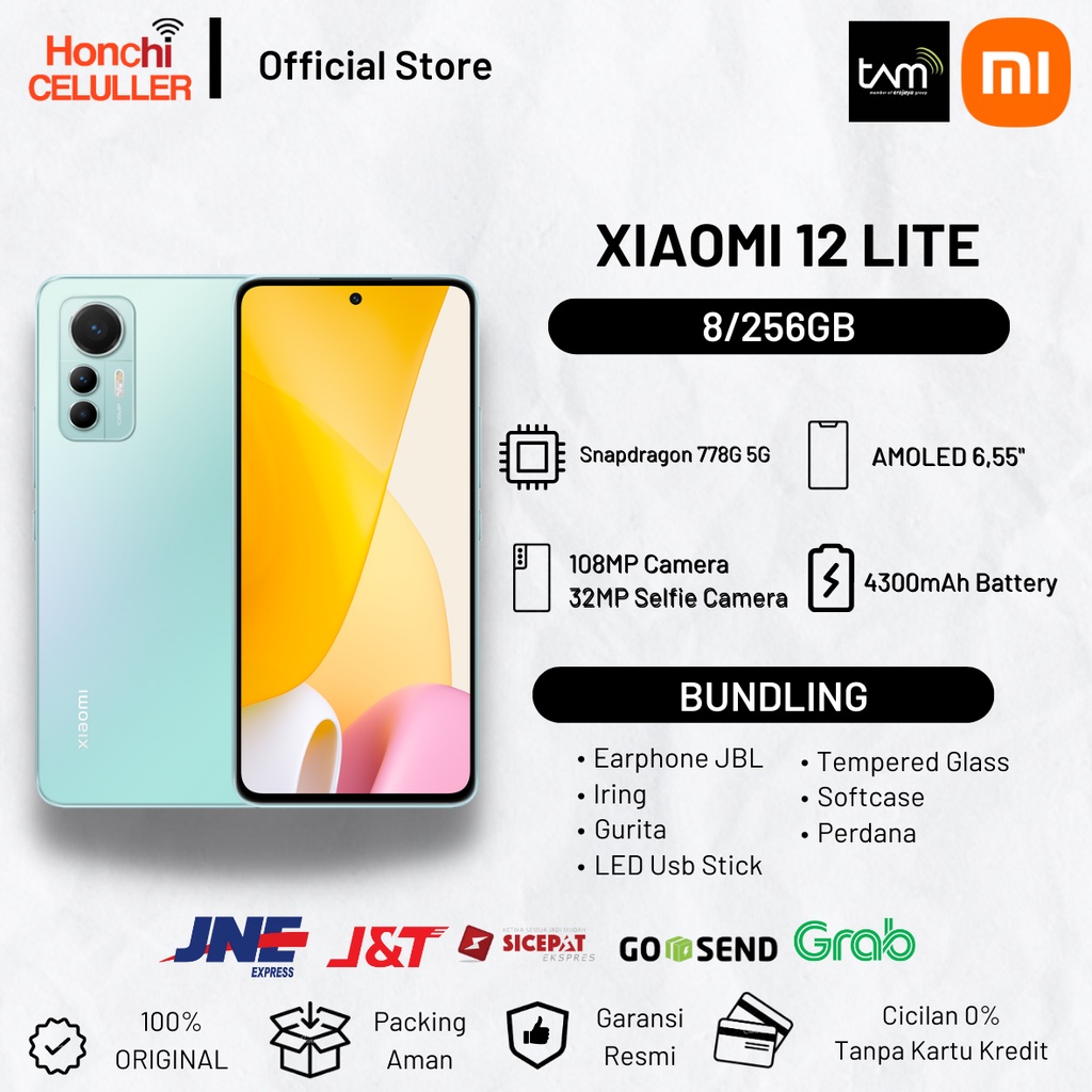 XIAOMI MI 12 LITE 8/256 GB GARANSI RESMI XIAOMI INDONESIA TAM