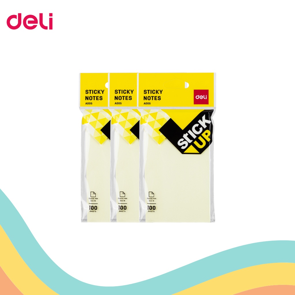 

OBRAL…!!! STICK NOTE DELI YELLOW 76 X 126 A-00552 (1 PCS)