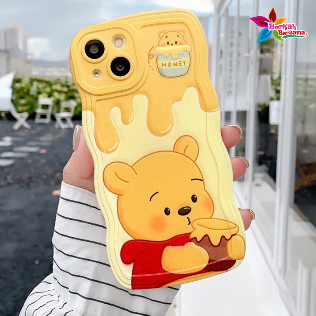 SS800 SOFTCASE SILIKON WAVY GELOMBANG POOH &amp; LOTSO FOR IPHONE 7 8 7+ 8+ X  XS XR XS MAX 11 11 12 13 14 PRO BB7818