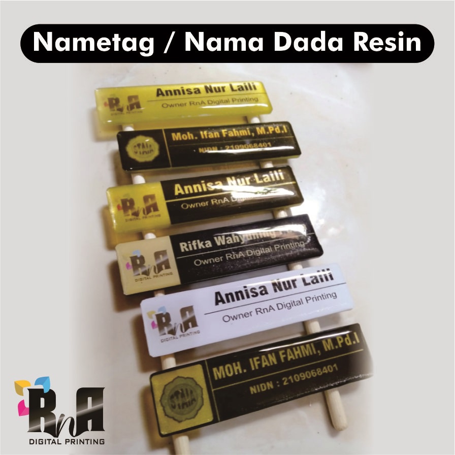 

Nama dada/ Nametag resin custom