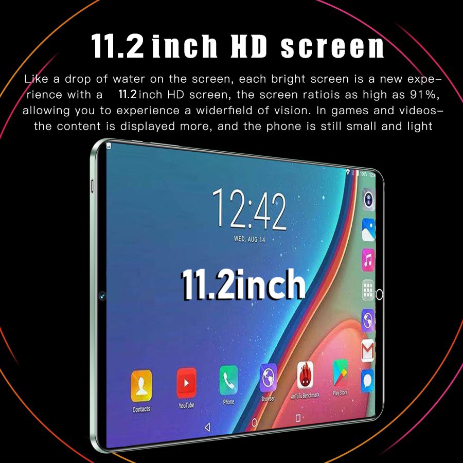 Tablet baru 11.2inch?12GB+512GB?pro11 untuk pembelajaran dan hiburan kantor ultra tipis SiM/WiFi tab Komputer tablet murah Tablet Android