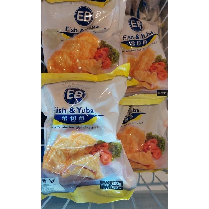 

EB Fish and Yuba Ikan dan Kulit Tahu Impor Seafood 300 gr Frozen Food nov07