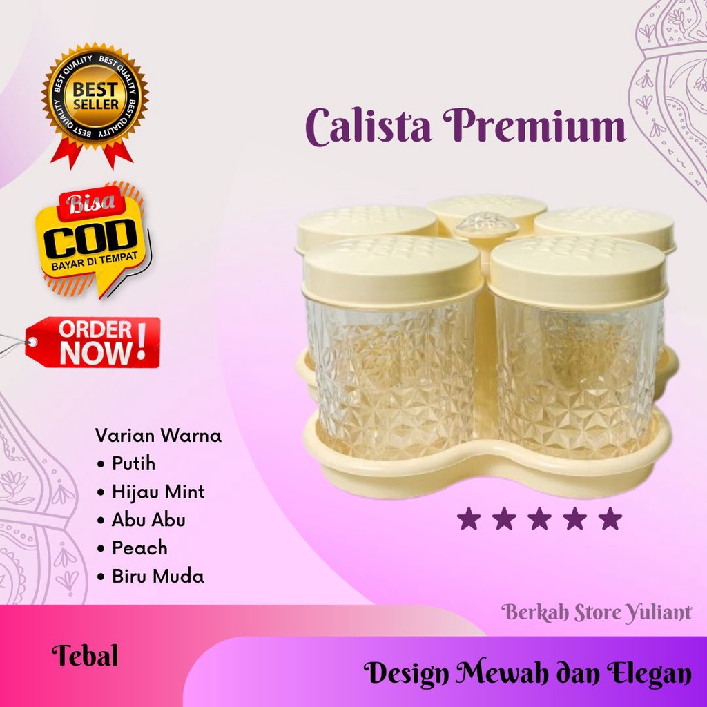 Toples Lebaran Set Cantik Aesthetic Mewah Elegan Tebal 2023 Toples Calista Premium Tempat Kue Kering