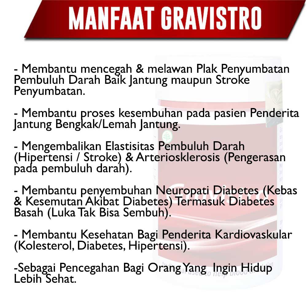 Gravistro Obat Jantung Koroner - Jantung Bengkak - Stroke Iskemik dan Neuropati Diabetes