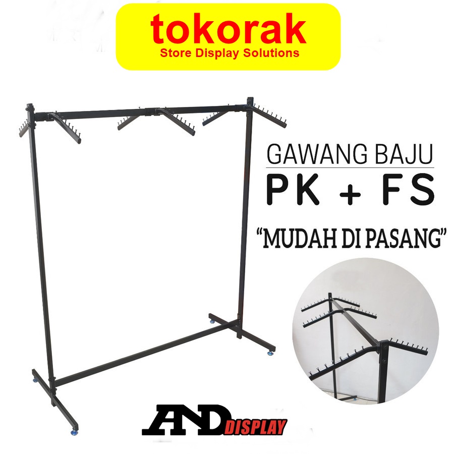 GAWANG BAJU PK+FS T.135 CM RAK GANTUNGAN GAWANGAN JEMURAN LAUNDRY ANDDISPLAY MODEL IKEA