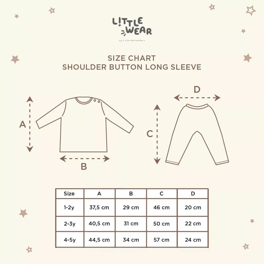 Little Palmerhaus - Little Wear Shoulder Button Long Sleeve - Setelan Panjang Oblong Animal Seri