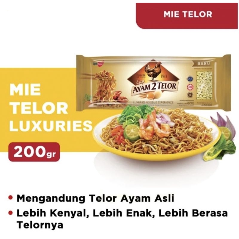 

Mie kering Mie Cap Ayam 2 Telor Luxuries 200gr