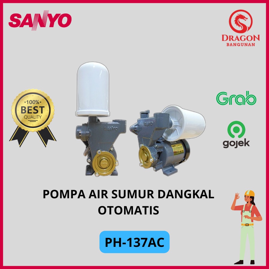 Pompa Air SANYO PH 137 AC - Pompa Air SANYO 125 Watt Automatic