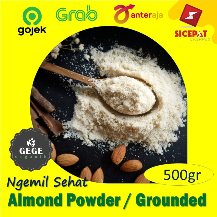 

500gr Pure Raw Almond Powder Grounded / Kacang Almond Bubuk Mentah