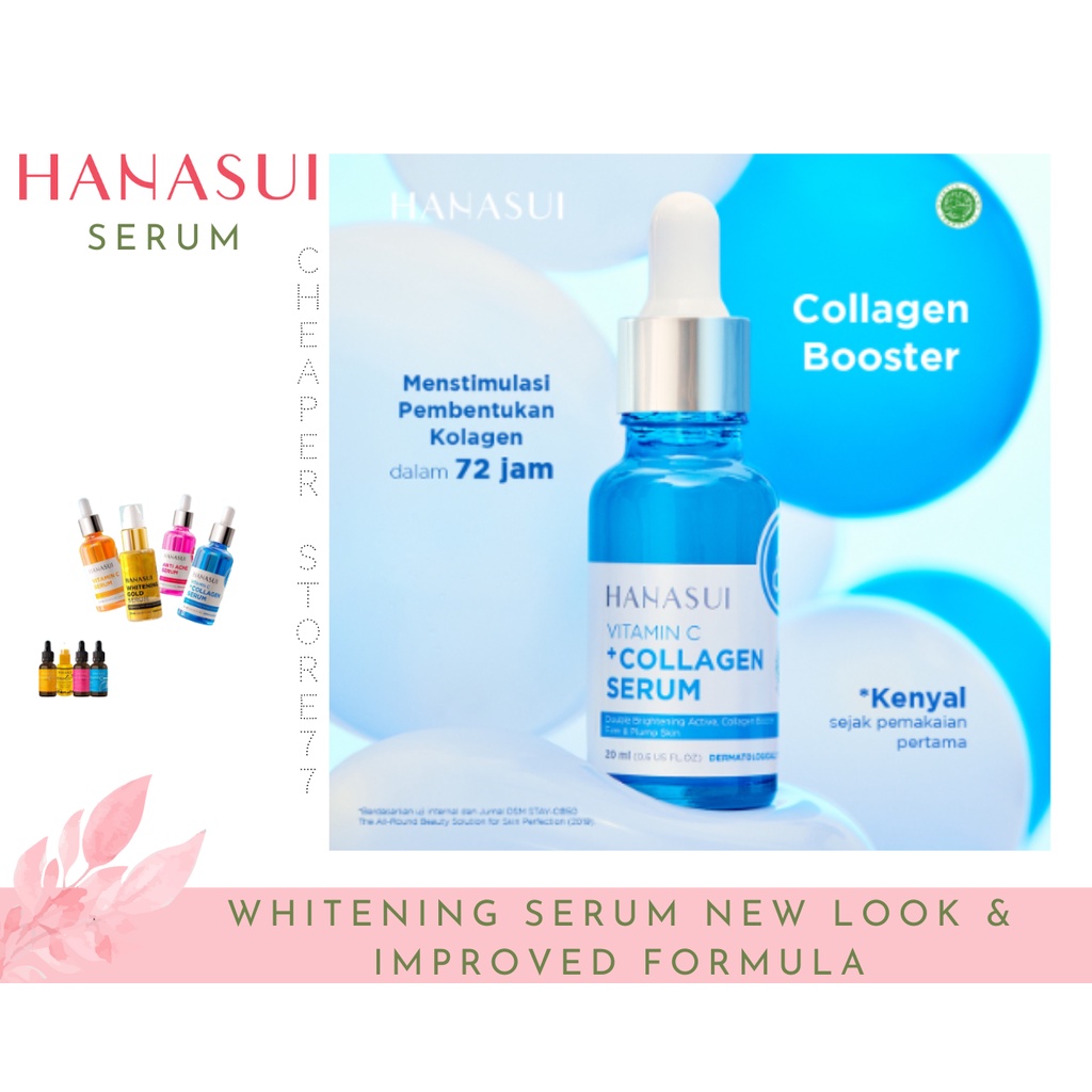 HANASUI - SERUM 4 VARIANCE - VIT C - ACNE - VIT C + COLLAGEN + GOLD 20 ML - SERUM WAJAH - SERUM MUKA - SERUM PERAWATAN WAJAH