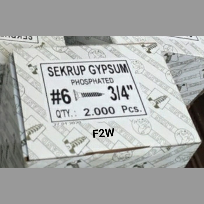 Skrup Sekrup Gipsum Moon Lion 6X3/4" Skrup Gypsum 2Cm Sekrup Drywall