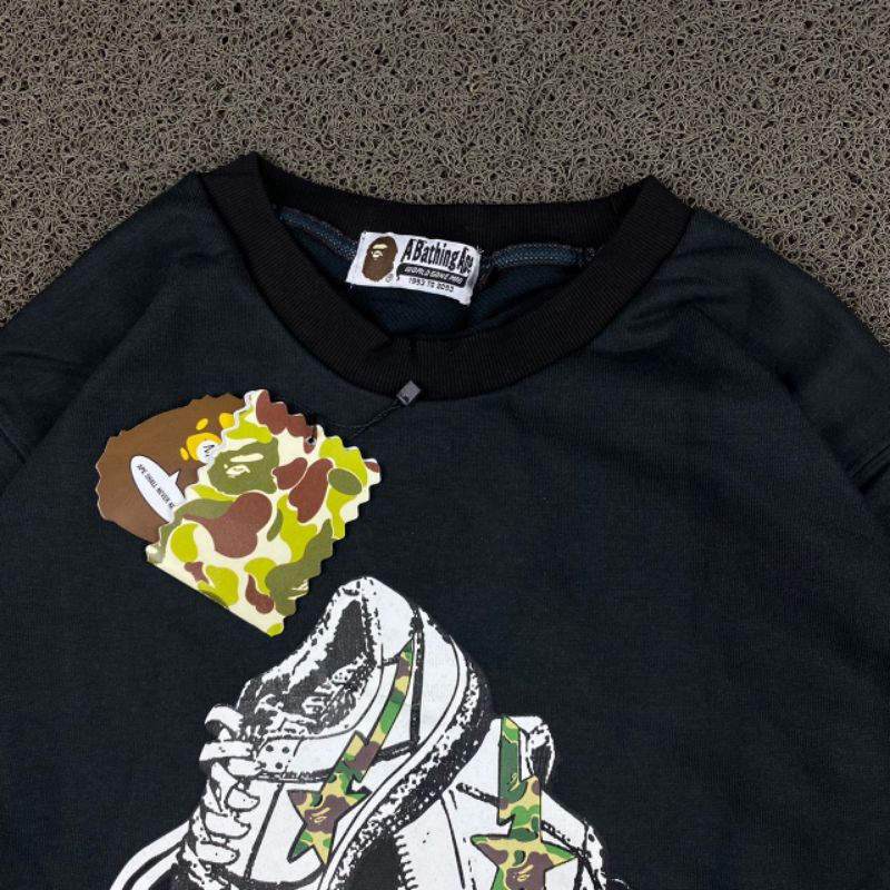 CREWNECK BAPE FULL TAG LABEL CASUAL HYPE