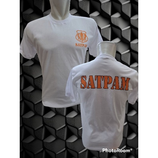 kaos putih security satpam