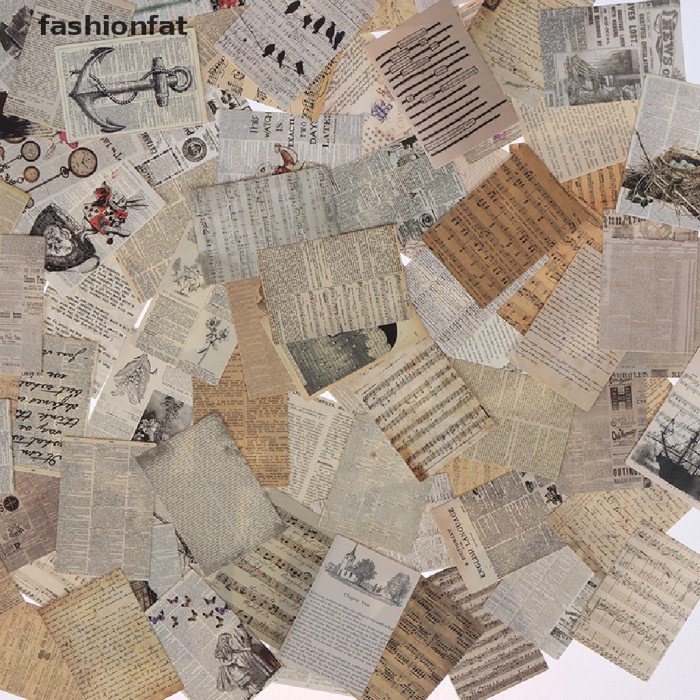 

Terlaris Ud729 Fashionfat 100Pcs Box Vintage Story Kraft Paper Scrapbooking Pro