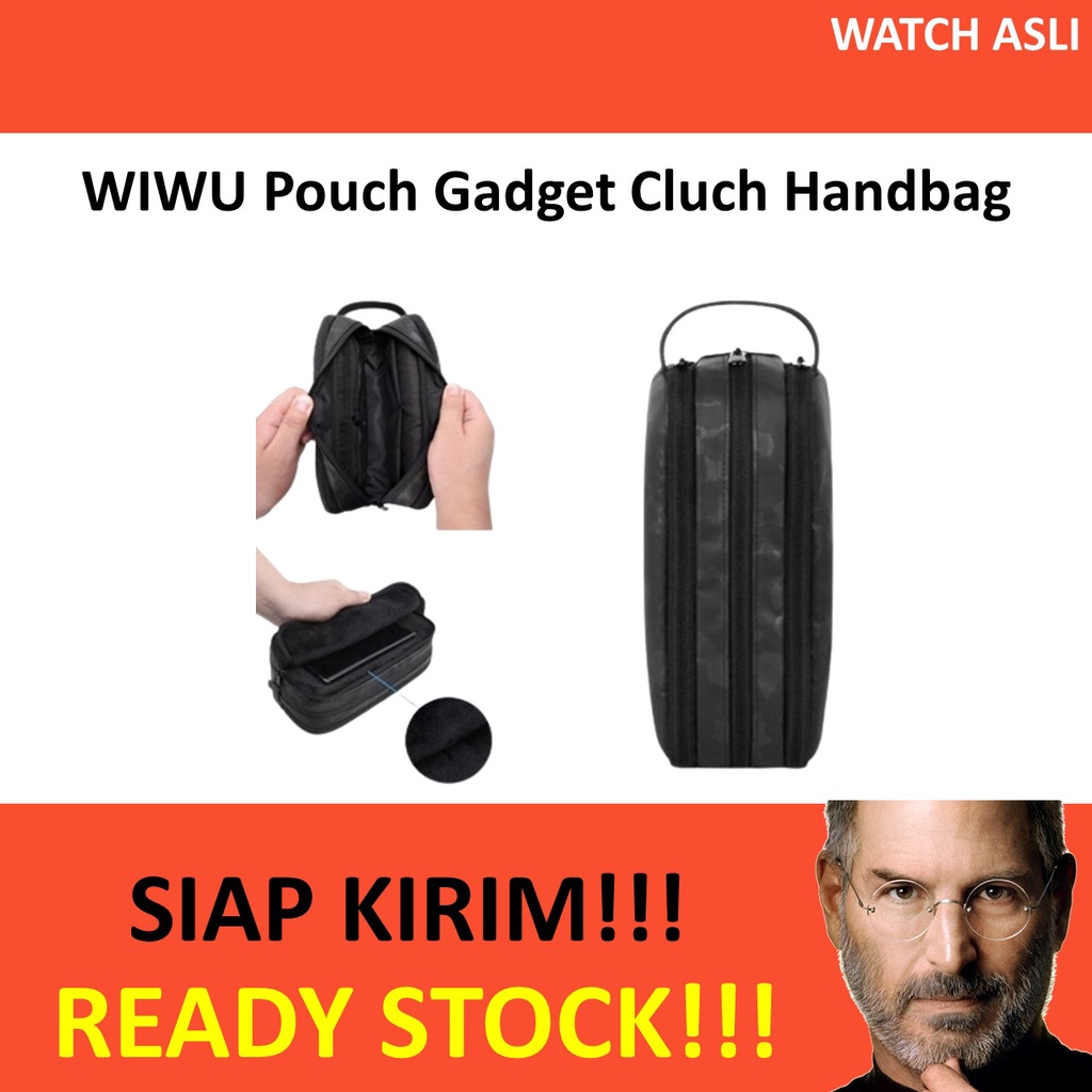 WIWU Pouch Gadget HP Tas WIWU Cluch Organizer Pria Cowok Handbag Tas Tangan