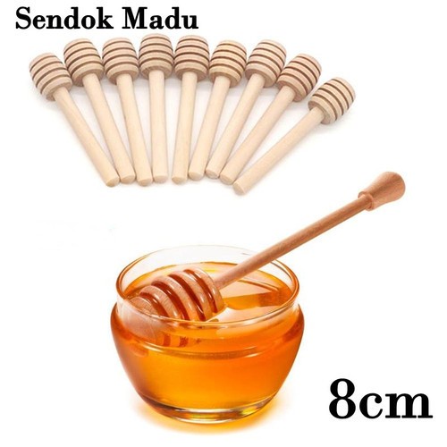 Honey Dipper Stick Kayu Berkualitas Sendok Madu Kayu Adukan Food Grade