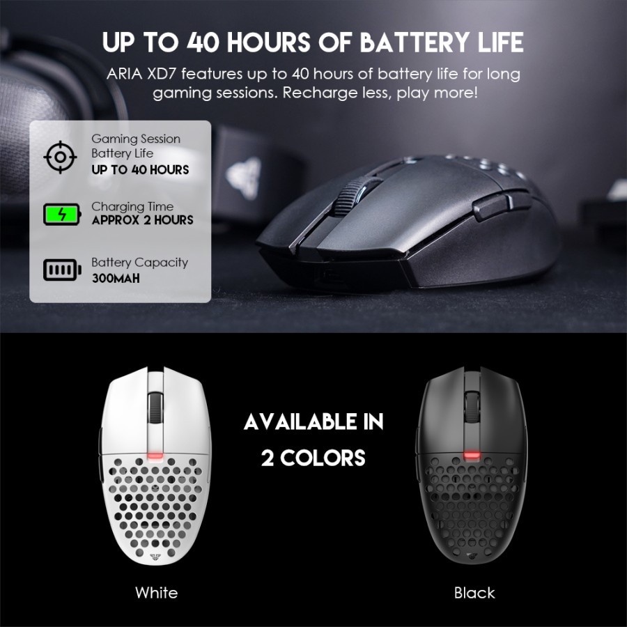 Fantech ARIA XD7 Wireless Mouse Gaming 3in1 Connection Rechargeable