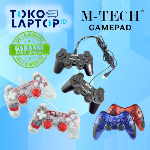 M-Tech Gamepad Joystick Stick PS Double Getar Garansi Resmi Original