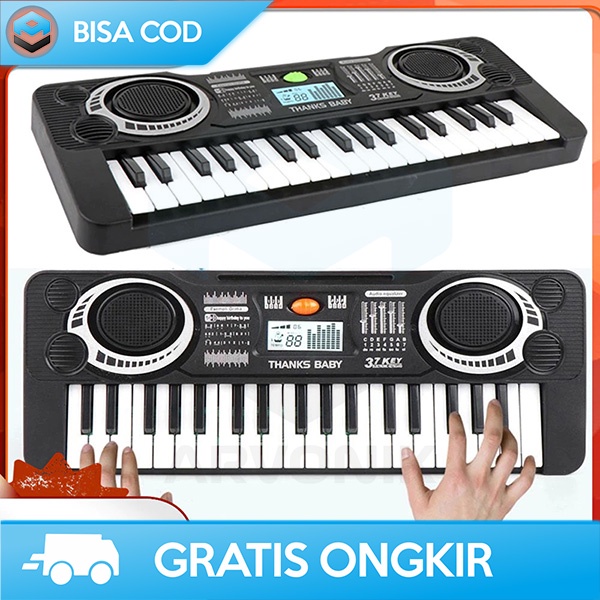 PIANO ANAK 37 KEYS MAINAN EDUKASI ALAT MUSIK PIANO PORTABLE 3xAA 1.5V